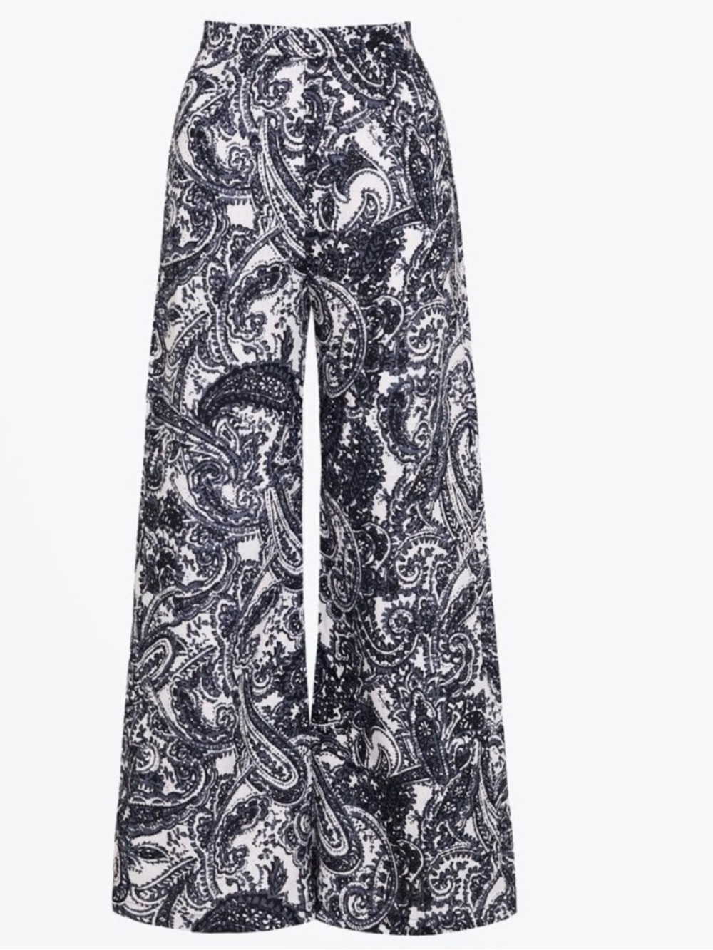 Faithfull the Brand 100% Linen Paisley Wide-Leg Pants